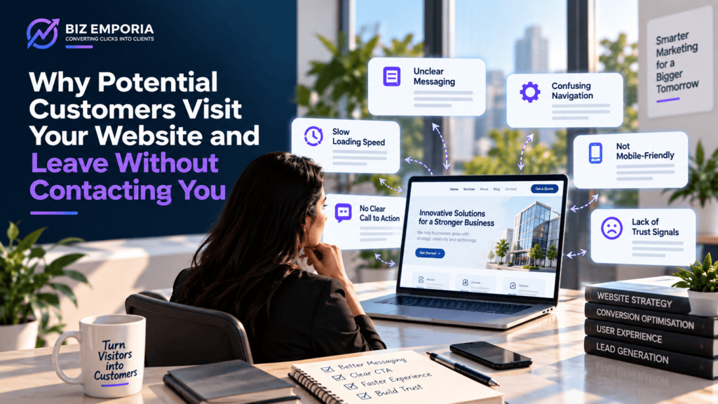 website visitors not converting
